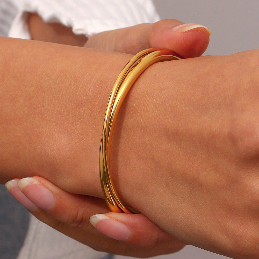 Rianne Layered Gold Bangle